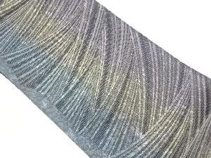 紗 引箔曲線模様織出し袋帯